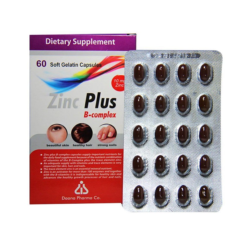 زینک پلاس+ب کمپلکس 10 میلی گرم دانا 60 عدد